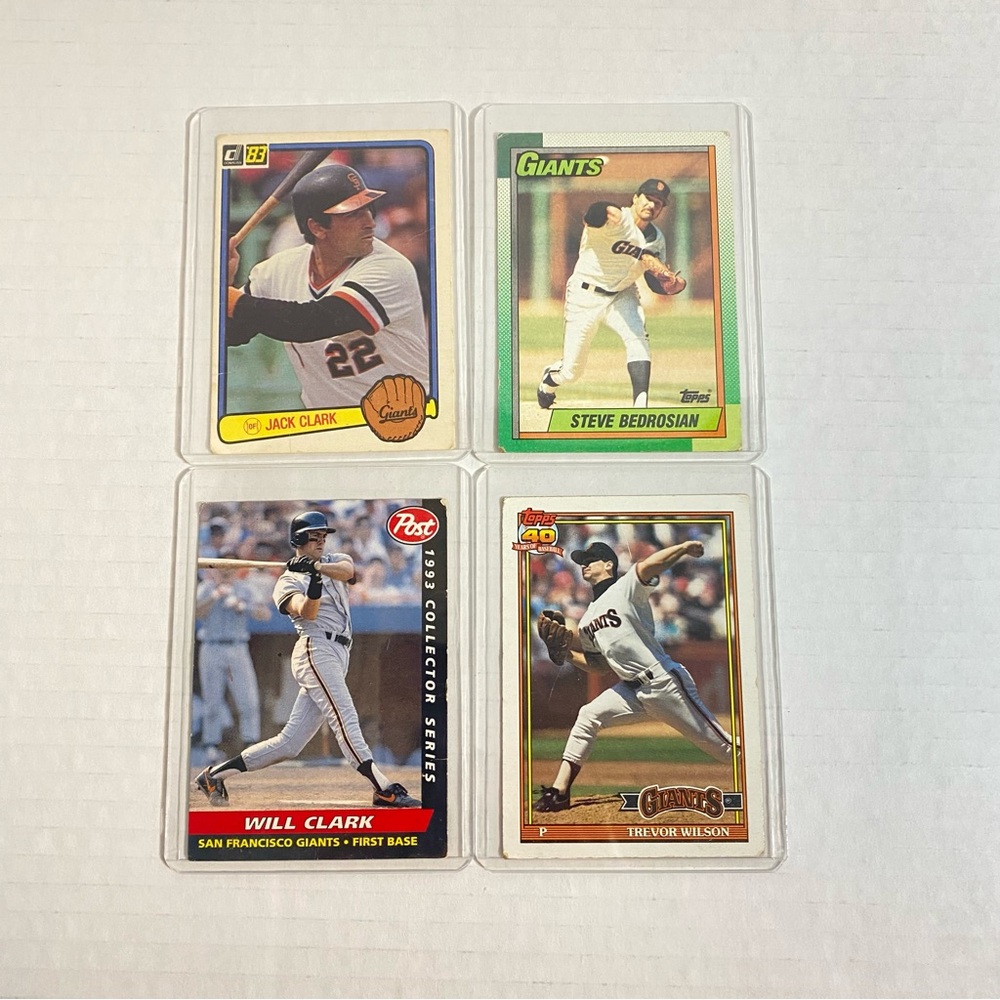 Giants Baseball Cards Lot of 4